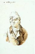 Christian Friedrich Gille Self-Portrait with Cap and Sighting Eye-Shield oil painting artist